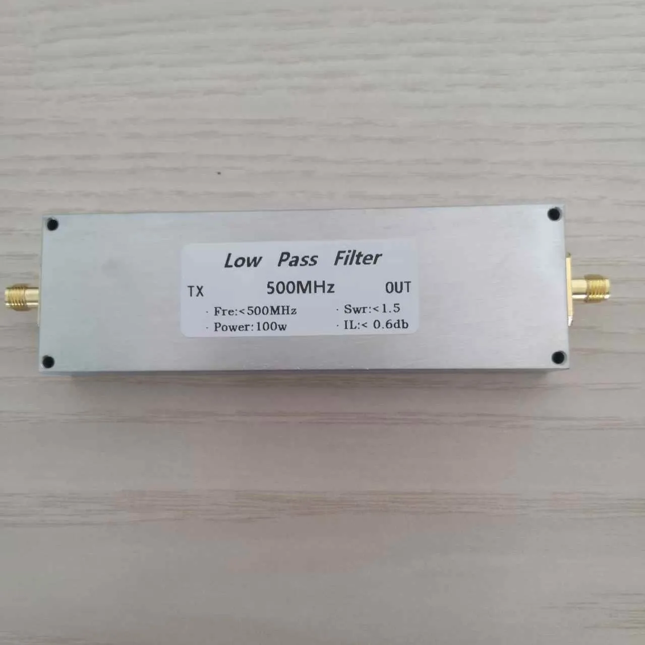 Low-pass filter LPF-500MHz Harmonic suppression Anti-interference 100w SMA mother seat
Low-pass filter LPF-500MHz Harmonic suppression Anti-interference 100w SMA mother seat