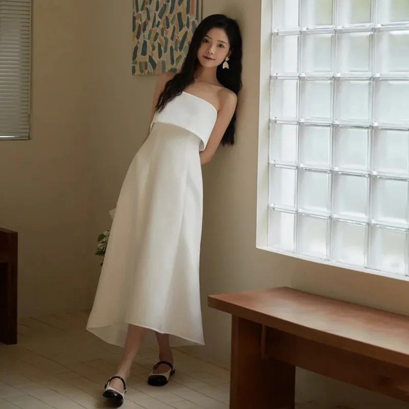Simple Lightweight Wedding Dress Luxury Miniature White Dress Registry Appointment Bridal Strapless Gown High Waist Mesh Fabric
Simple Lightweight Wedding Dress Luxury Miniature White Dress Registry Appointment Bridal Strapless Gown High Waist Mesh Fabric