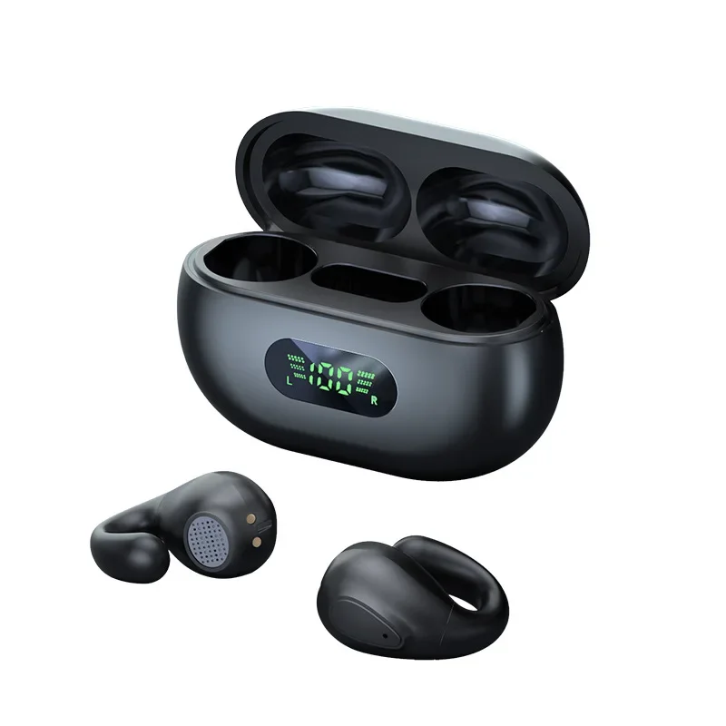 NEW model Earclip bone conduction Bluetooth earphones with non in ear motion digital display long endurance ANC earphones
NEW model Earclip bone conduction Bluetooth earphones with non in ear motion digital display long endurance ANC earphones