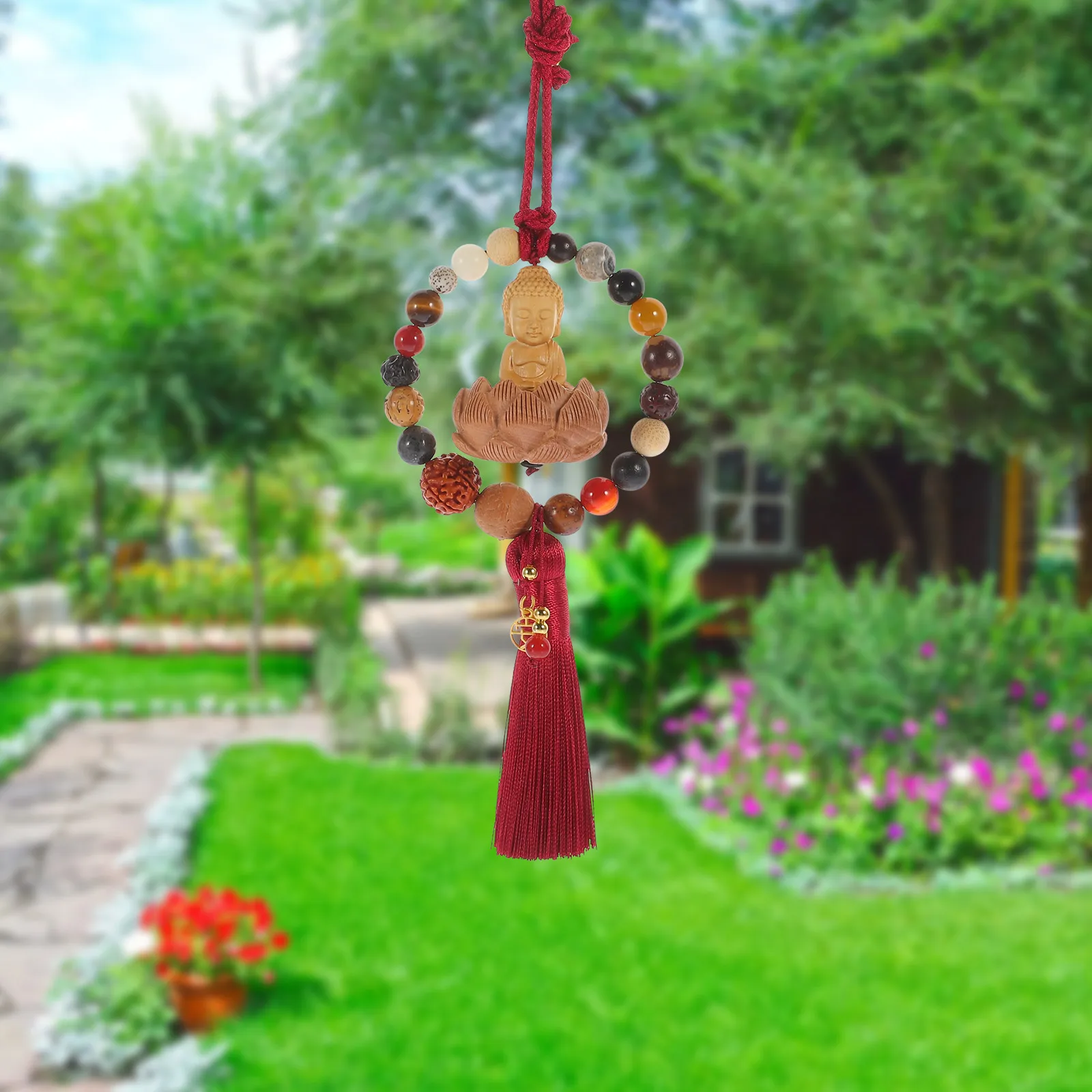 Buddha Peach Wood Lotus Hanging Decor 18 Beads Wall Car nament Vintage Creative Pendant Charm Durability Long Time Use
Buddha Peach Wood Lotus Hanging Decor 18 Beads Wall Car nament Vintage Creative Pendant Charm Durability Long Time Use