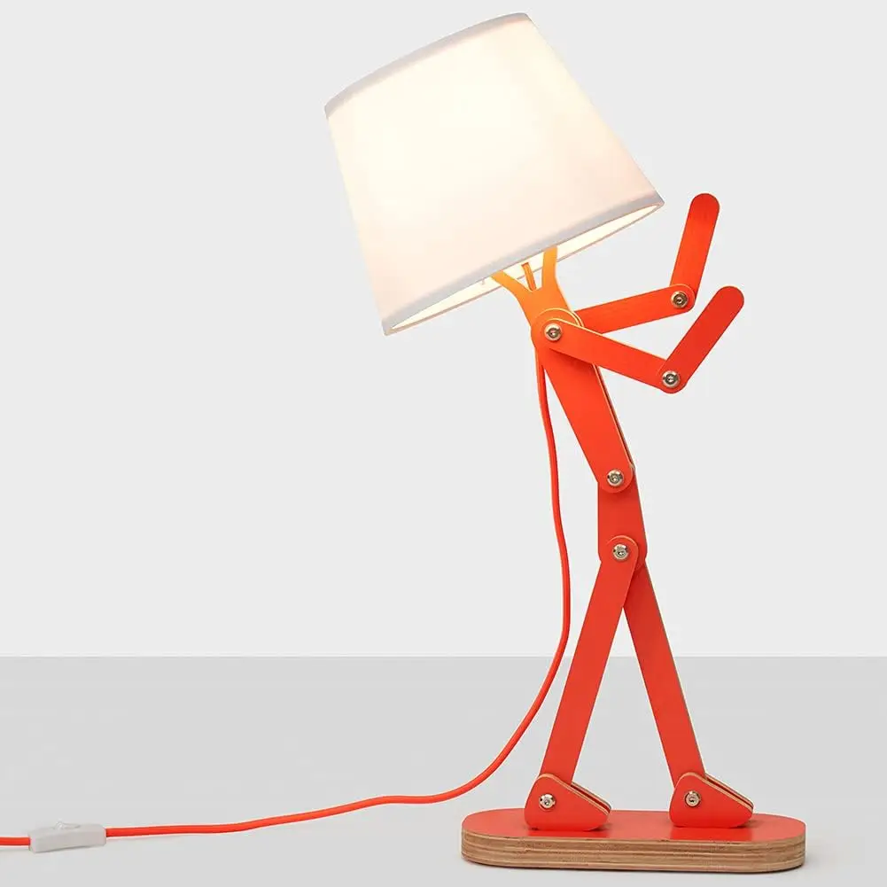 Adjustable Swing Arm Desk Lamp for Kids - Creative Wooden Reading Light with Bulb Included, Orange
Adjustable Swing Arm Desk Lamp for Kids - Creative Wooden Reading Light with Bulb Included, Orange
