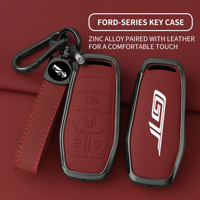 Zinc Alloy Leather Car Remote Key Case Cover Shell For Ford GT Mustang 350 500 2015 2016 2017 2018 Auto Keychain Accessories
Zinc Alloy Leather Car Remote Key Case Cover Shell For Ford GT Mustang 350 500 2015 2016 2017 2018 Auto Keychain Accessories