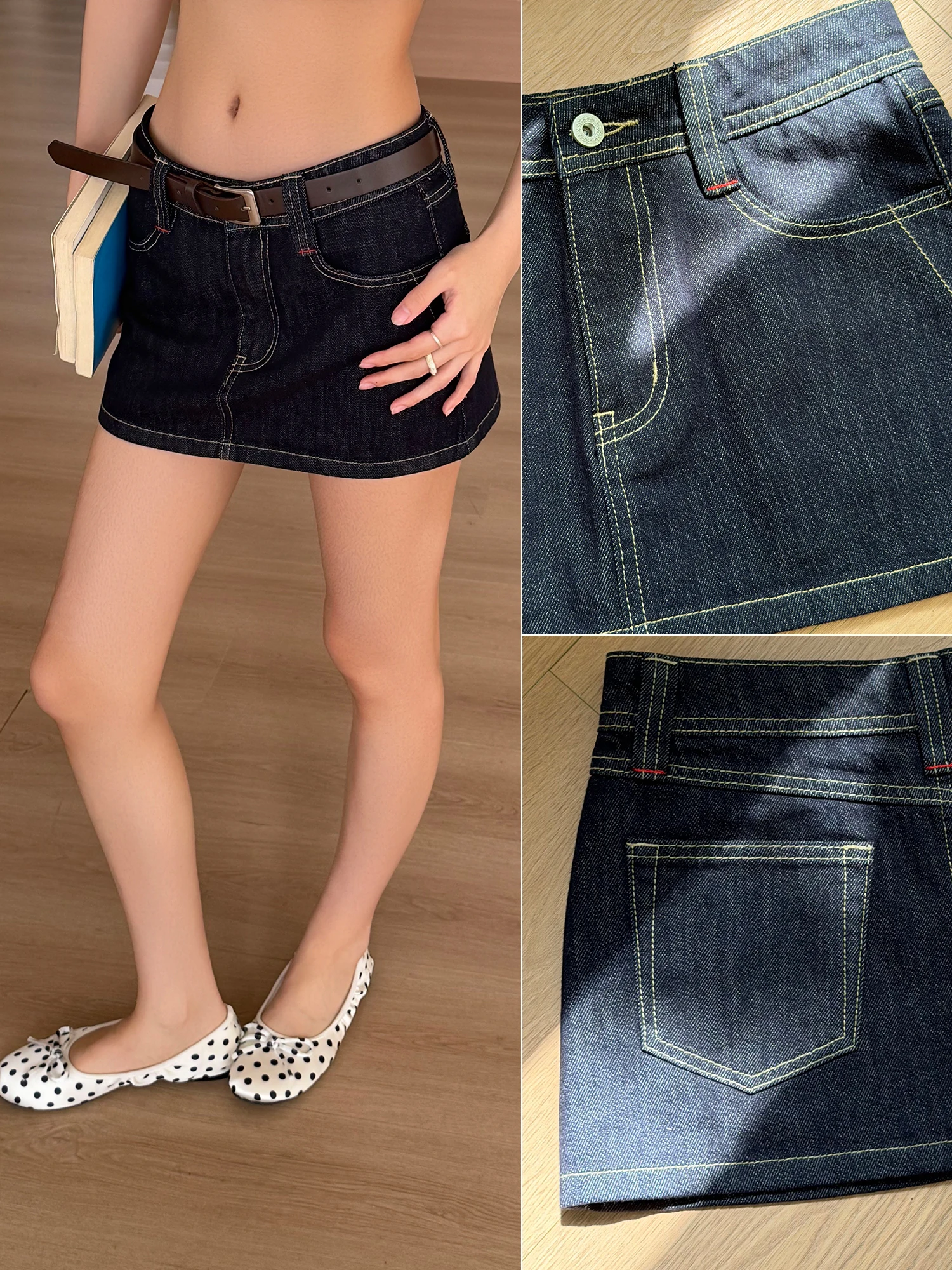 Audwyn Retro Mid-Waist Original Color Denim A-Line Skirt Women's Summer Slimming Flared Skirt Cotton Polyester Blend
Audwyn Retro Mid-Waist Original Color Denim A-Line Skirt Women's Summer Slimming Flared Skirt Cotton Polyester Blend