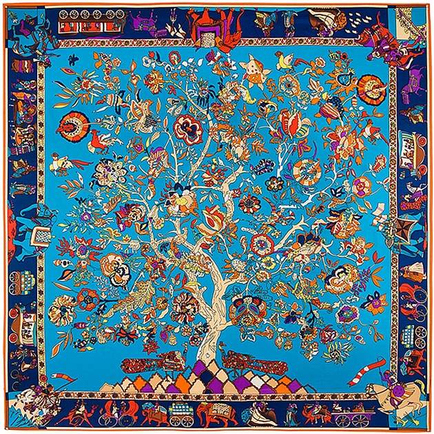 Maitong Silk Scarf 130cm Life Tree Ethnic Style Women's Heavyweight Simulation Silk Diagonal Large Sunscreen Scarf
Maitong Silk Scarf 130cm Life Tree Ethnic Style Women's Heavyweight Simulation Silk Diagonal Large Sunscreen Scarf