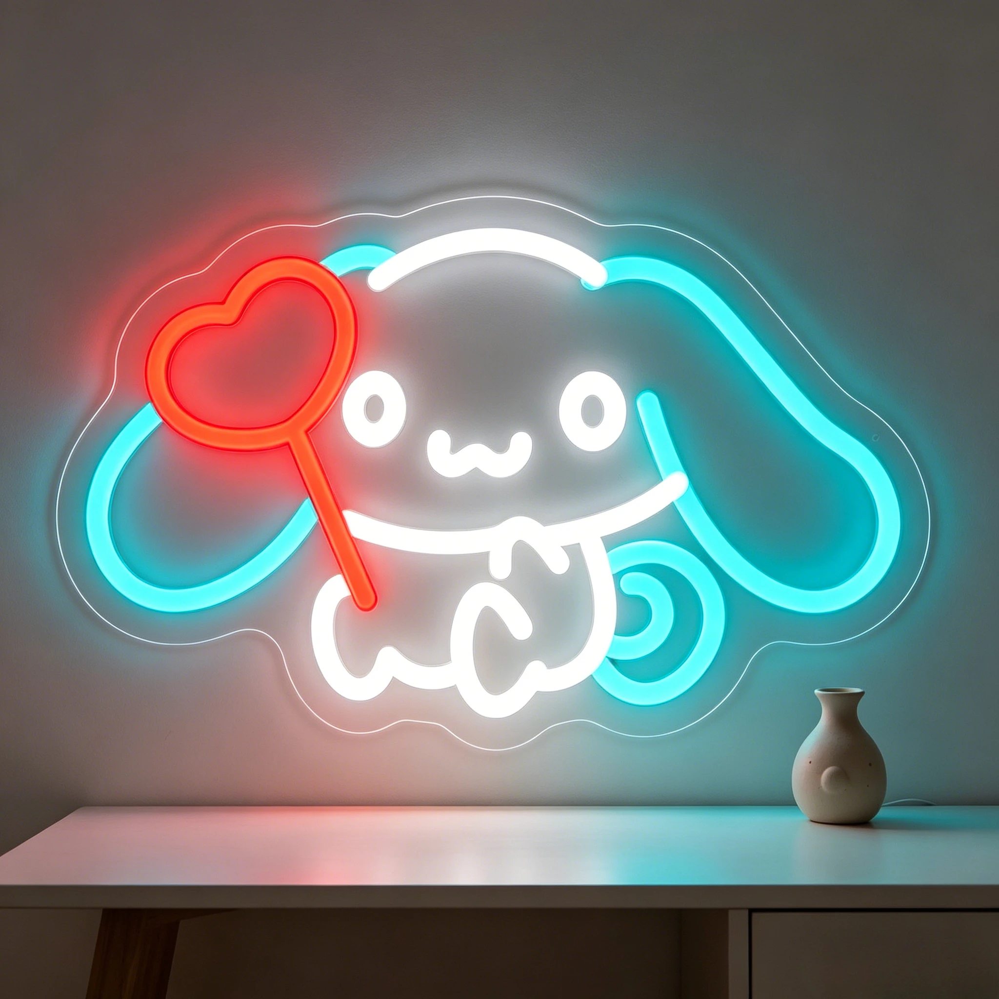Cinnamoroll Heart Wand Neon Sign Dimmable LED Wall Decor Neon Light USB for Teen Bedroom Cafe Girls Gathering Party Art Decor
Cinnamoroll Heart Wand Neon Sign Dimmable LED Wall Decor Neon Light USB for Teen Bedroom Cafe Girls Gathering Party Art Decor