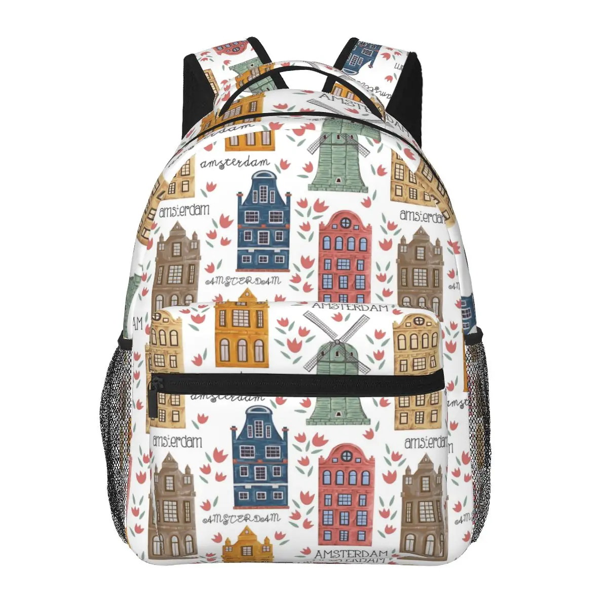 Amsterdam. Seamless Pattern With Old Historic Buildings Student Backpack School Bag Hiking Travel Daypack Bookbag Shoulder Bags
Amsterdam. Seamless Pattern With Old Historic Buildings Student Backpack School Bag Hiking Travel Daypack Bookbag Shoulder Bags