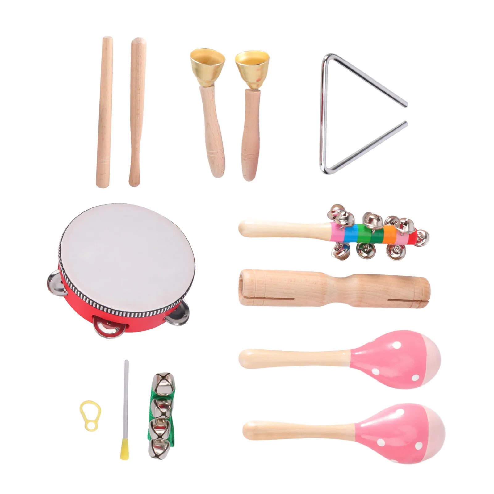 1Set Early Education Rattle Maracas Triangle Handshake Bell Infant Grasping Musical Instrumental Shaking Learning Plaything
1Set Early Education Rattle Maracas Triangle Handshake Bell Infant Grasping Musical Instrumental Shaking Learning Plaything