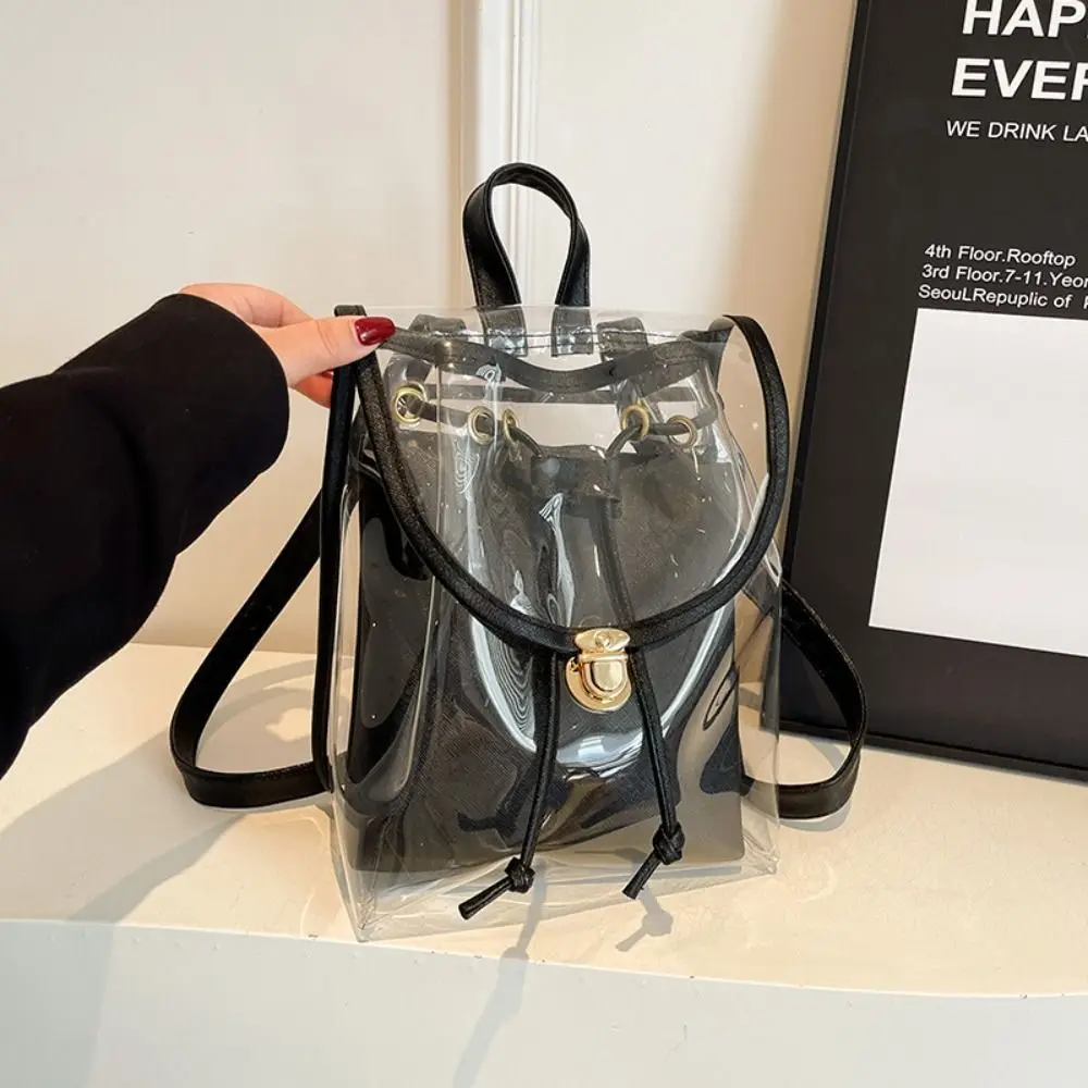 Trip PVC Laptop Rucksack Large Capacity Transparent School Backpack Sweet Waterproof Camping Bag Travel
Trip PVC Laptop Rucksack Large Capacity Transparent School Backpack Sweet Waterproof Camping Bag Travel