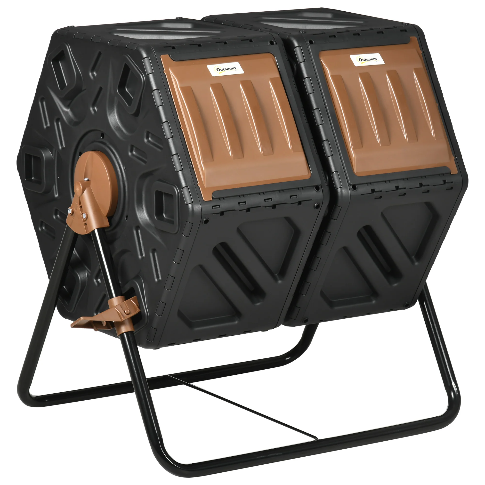 Outsunny 130L Double Chamber Composter - Black
Outsunny 130L Double Chamber Composter - Black