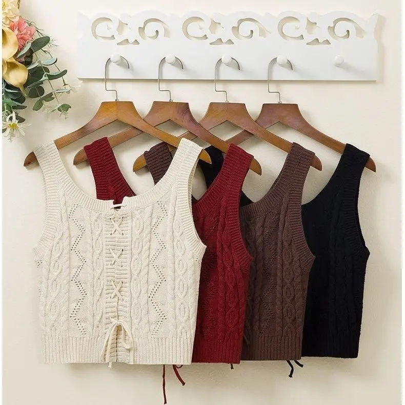 High Waist ort Knitted Vest Women's Two-Sided Wear Faionable Tassel Trendy Sweater Cardigan Spring Autumn Layering
High Waist ort Knitted Vest Women's Two-Sided Wear Faionable Tassel Trendy Sweater Cardigan Spring Autumn Layering