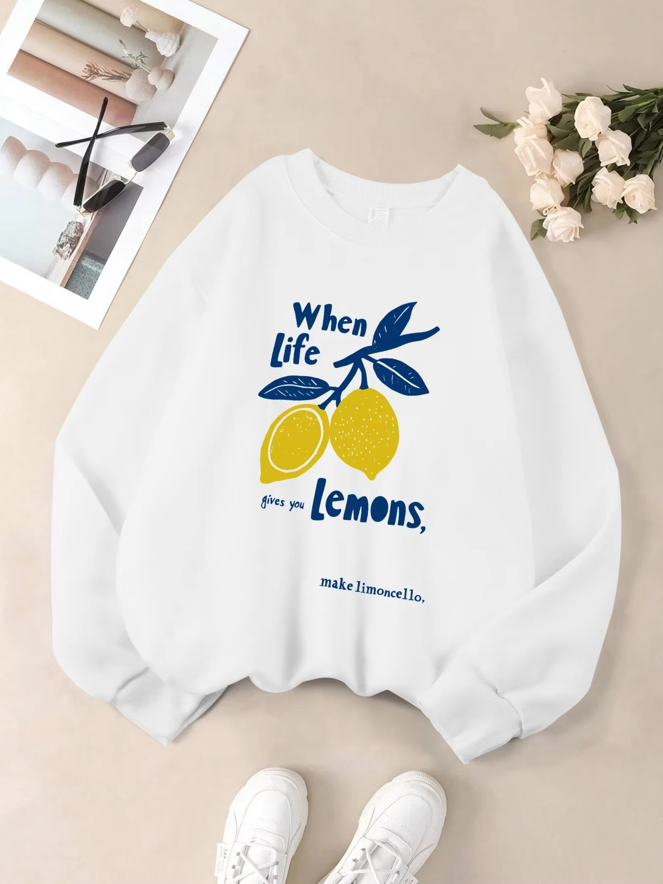 Когда жизнь дает вам лимоны делают Limoncello принты женский пуловер осенний свитшот с круглым вырезом одежда в стиле хип-хоп флисовые повседневные топы
Когда жизнь дает вам лимоны делают Limoncello принты женский пуловер осенний свитшот с круглым вырезом одежда в стиле хип-хоп флисовые повседневные топы