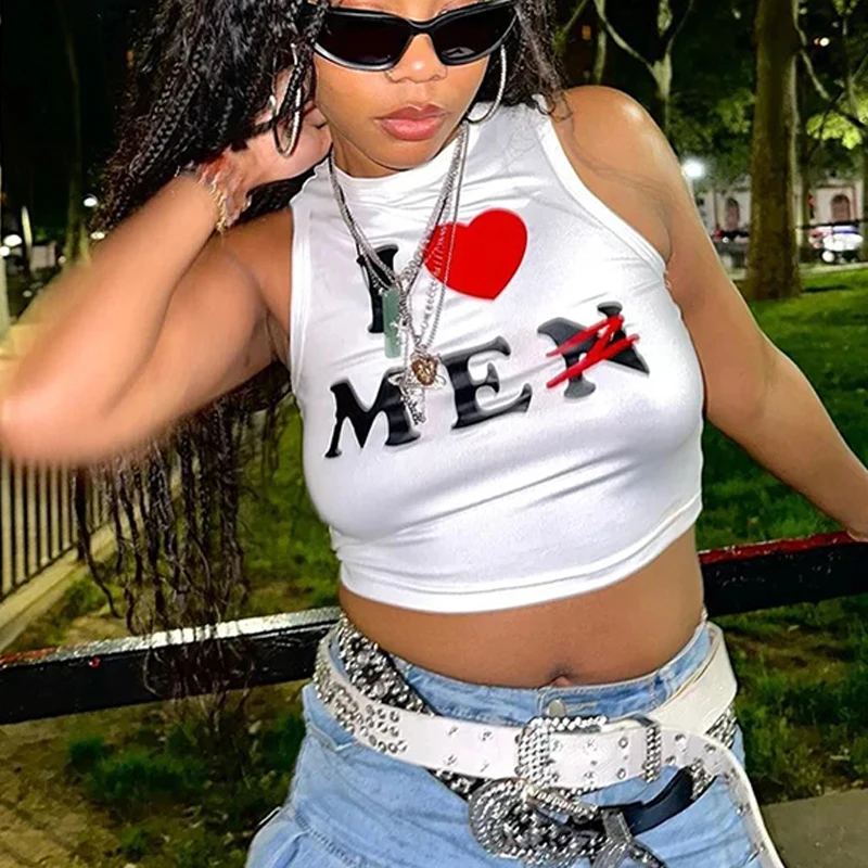 Y2k summer new top vest print outdoor cutting emo girl trend hip-hop sexy casual outdoor mini vest
Y2k summer new top vest print outdoor cutting emo girl trend hip-hop sexy casual outdoor mini vest