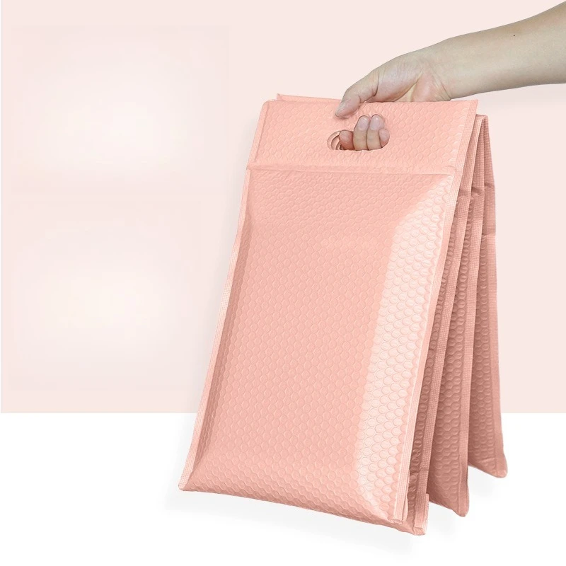 Pink 3 Layer Co-extrusion Bubble Courier Bag With Hand Handle Shockproof Waterproof Padded Shipping Packaging Mailer Bag
Pink 3 Layer Co-extrusion Bubble Courier Bag With Hand Handle Shockproof Waterproof Padded Shipping Packaging Mailer Bag