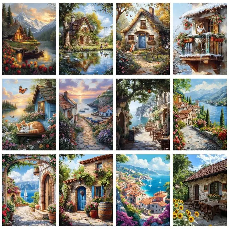 GATYZTORY Full Square Diamond Painting Town Scenery Diamond Embroidery Sale Cross Stitch Kit Rhinestone Pictures Home Decor
GATYZTORY Full Square Diamond Painting Town Scenery Diamond Embroidery Sale Cross Stitch Kit Rhinestone Pictures Home Decor