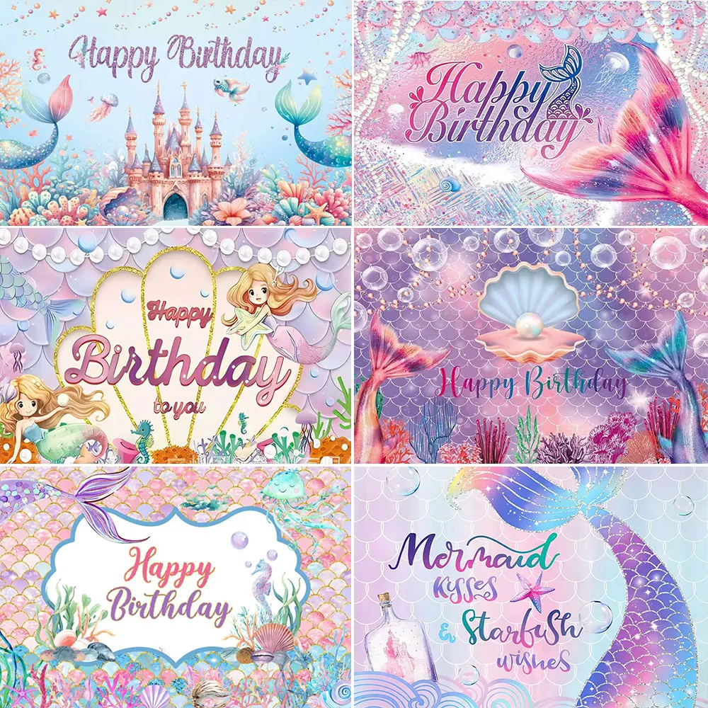 Little Mermaid Theme Party Backdrop Photography Baby Shower Decor Custom Fish Tail Background Girl Birthday Wedding Backgrounds
Little Mermaid Theme Party Backdrop Photography Baby Shower Decor Custom Fish Tail Background Girl Birthday Wedding Backgrounds