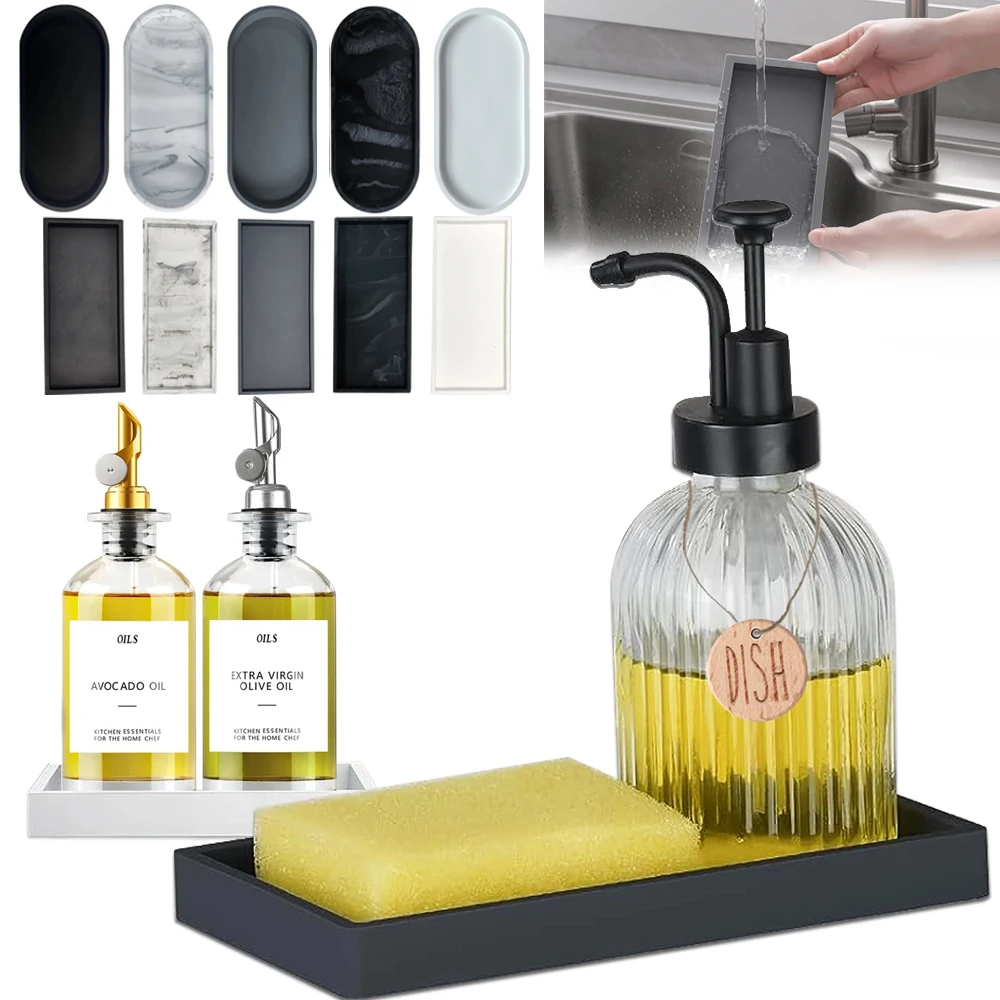 Silicone Tray Countertop Soap Dispenser Tray for Bathroom Kitchen Hands Soap Shampoo Perfume Storage Trays Bathroom Accessories
Silicone Tray Countertop Soap Dispenser Tray for Bathroom Kitchen Hands Soap Shampoo Perfume Storage Trays Bathroom Accessories