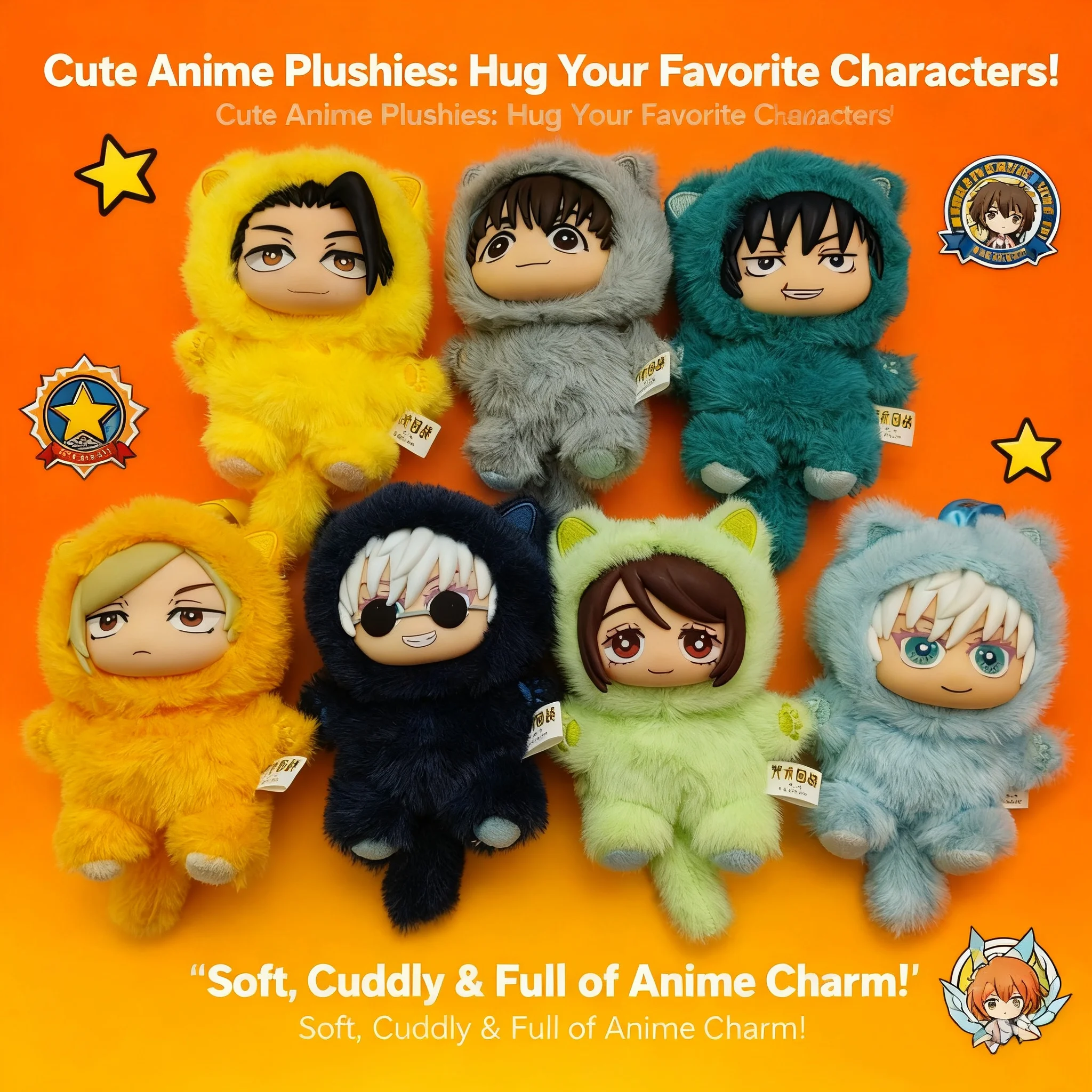 Jujutsu Kaisen Plush Cat Paradise Party Stuffed Doll Gojo Satoru Geto Suguru Cotton Doll Blind Box Figure
Jujutsu Kaisen Plush Cat Paradise Party Stuffed Doll Gojo Satoru Geto Suguru Cotton Doll Blind Box Figure
