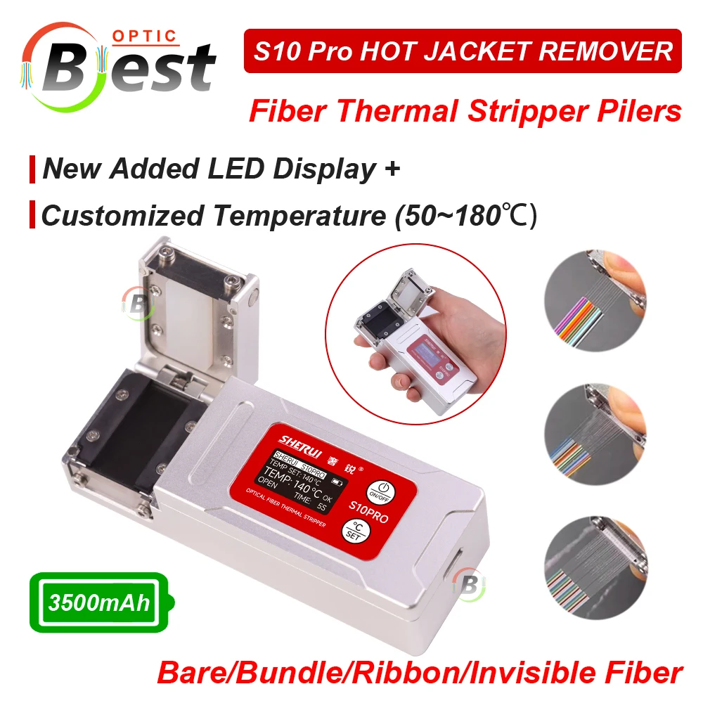 Fiber Hot Jacket Stripper Fiber Thermal Stripper Pliers Heated Optical Wire Stripping Slitter Ribbon Cable Cutter Fusion Tool
Fiber Hot Jacket Stripper Fiber Thermal Stripper Pliers Heated Optical Wire Stripping Slitter Ribbon Cable Cutter Fusion Tool