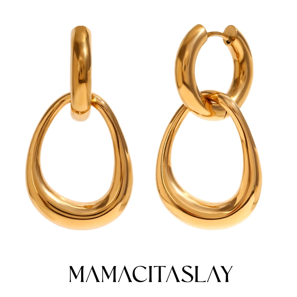 MamacitaSlay Minimalist Geometric19mm Hoops Oval Drop earrings stainless steel jewelry woman Waterproof Accessories for women
MamacitaSlay Minimalist Geometric19mm Hoops Oval Drop earrings stainless steel jewelry woman Waterproof Accessories for women
