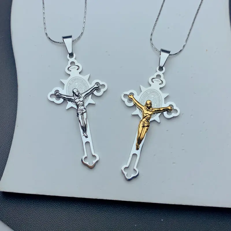 Fashion Stainless steel Large Jesus Cross Pendant Necklace For Women Man Couple Jewelry
Fashion Stainless steel Large Jesus Cross Pendant Necklace For Women Man Couple Jewelry