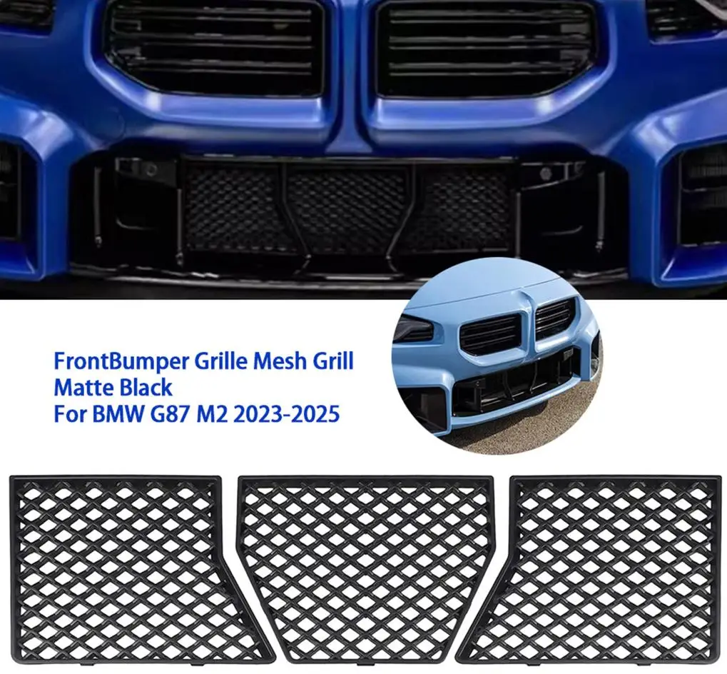 3 Pack Front Bumper Grille Mesh for BMW G87 M2 2023 2025 Seamless Fit Robust ABS Material for Sporty Look and Functionality
3 Pack Front Bumper Grille Mesh for BMW G87 M2 2023 2025 Seamless Fit Robust ABS Material for Sporty Look and Functionality
