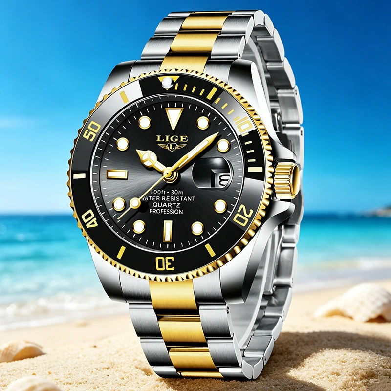 LIGE Fashion Diver Men Quartz Watch 30M Waterproof Luminous Watches For Men Business Sports Date Wristwatch Relogio Masculino
LIGE Fashion Diver Men Quartz Watch 30M Waterproof Luminous Watches For Men Business Sports Date Wristwatch Relogio Masculino