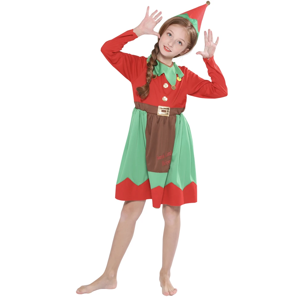 Girls Christmas Carnival Party Role-playing Costume Children Xmas Elf Dress Hat Suit Kids Cosplay Uniform Outfits Birthday Gift
Girls Christmas Carnival Party Role-playing Costume Children Xmas Elf Dress Hat Suit Kids Cosplay Uniform Outfits Birthday Gift