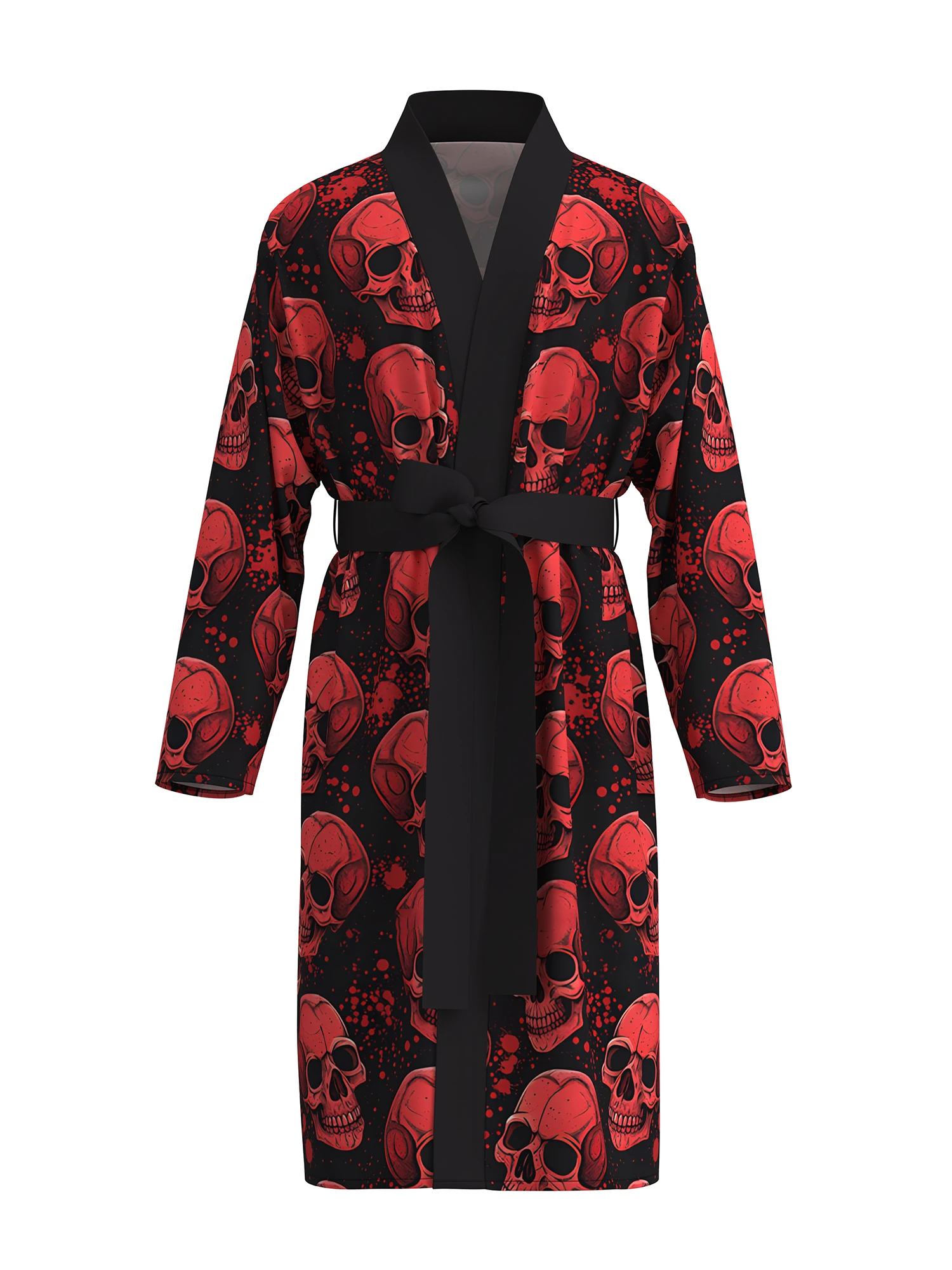 3D digital printing black background white crane comfortable skin-friendly nightgown men's long-sleeved thin bathrobe home fun
3D digital printing black background white crane comfortable skin-friendly nightgown men's long-sleeved thin bathrobe home fun