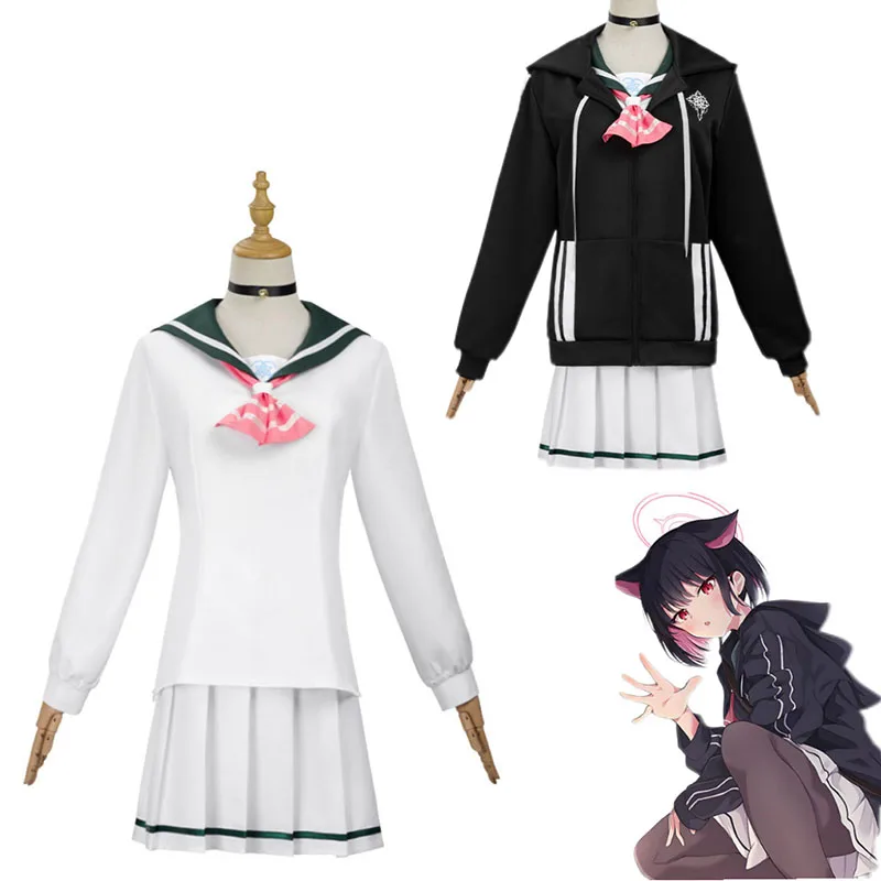 2026 NEW Girl Black Hoodie Coat Sailor Suits Skirt Halloween Carnival Suit Blue Archive Kyoyama Kazusa Cosplay Costume For Women
2026 NEW Girl Black Hoodie Coat Sailor Suits Skirt Halloween Carnival Suit Blue Archive Kyoyama Kazusa Cosplay Costume For Women