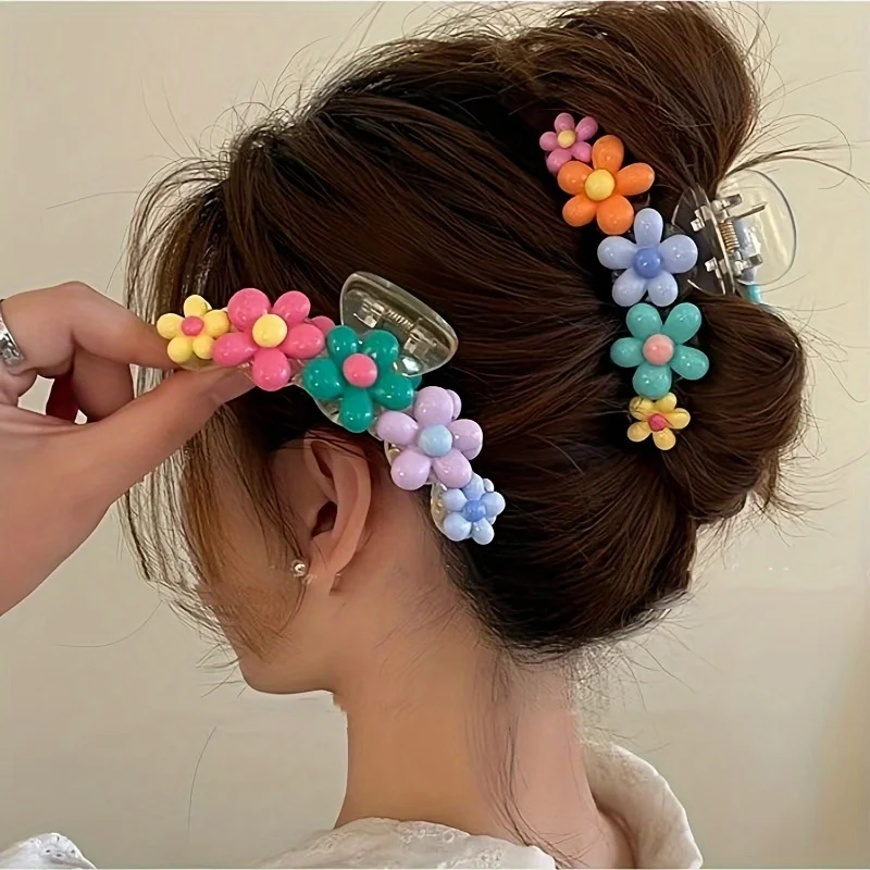 1pc Women'S Multicolor Flower Sweet Cute Fashion Y2K Large Hair Bun Hair Claw Clip
1pc Women'S Multicolor Flower Sweet Cute Fashion Y2K Large Hair Bun Hair Claw Clip