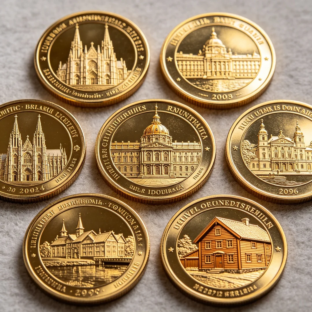 Custom City Landmark Commemorative Coin, Free Design 3D Engraved Gold Silver Plated Architecture Collectible Coin
Custom City Landmark Commemorative Coin, Free Design 3D Engraved Gold Silver Plated Architecture Collectible Coin