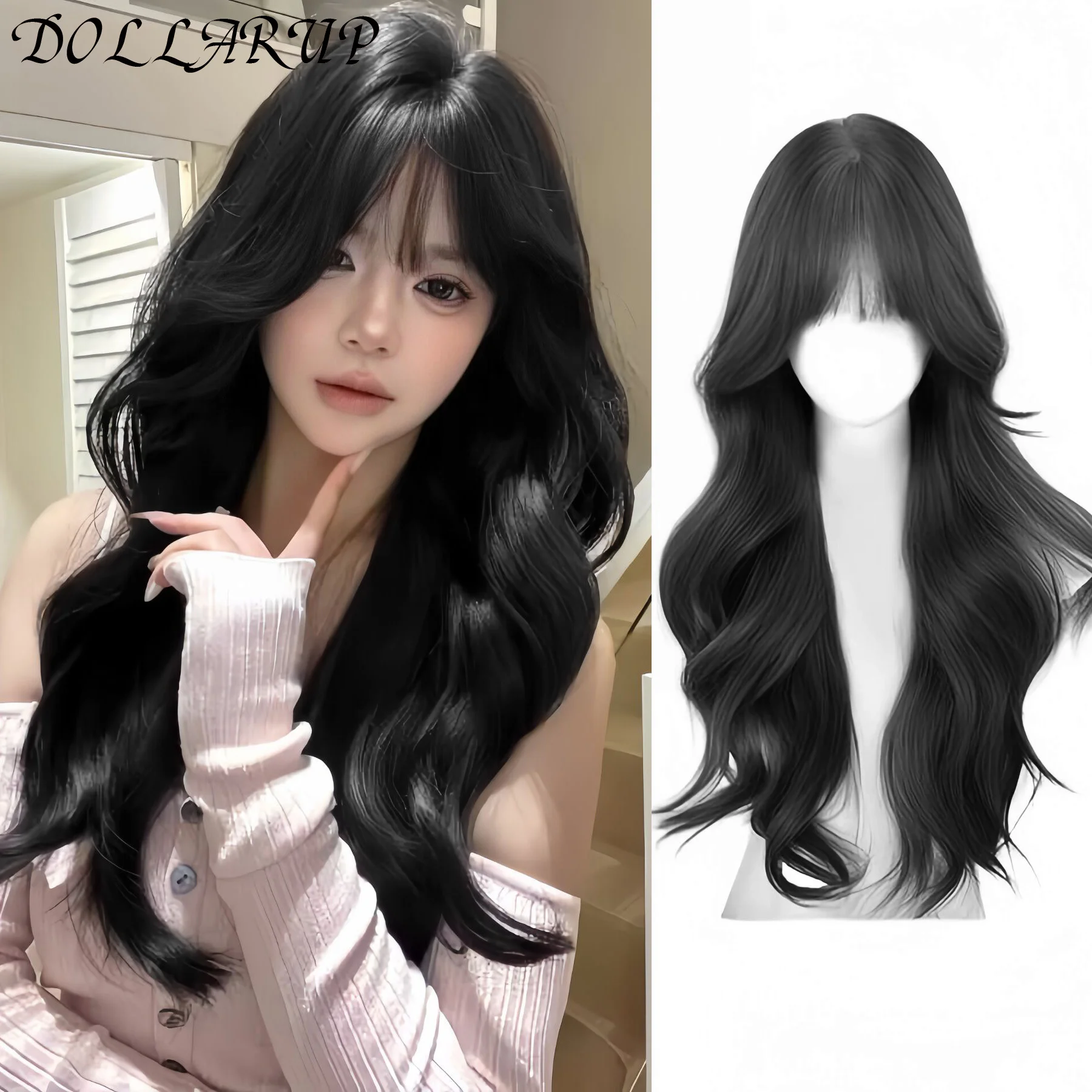 Brown Black 26 Inch Wigs Curly Wave Fiber Synthetic Wig Heat-resistant Non-Glare Natural Soft Cosplay Hairpiece For Women
Brown Black 26 Inch Wigs Curly Wave Fiber Synthetic Wig Heat-resistant Non-Glare Natural Soft Cosplay Hairpiece For Women