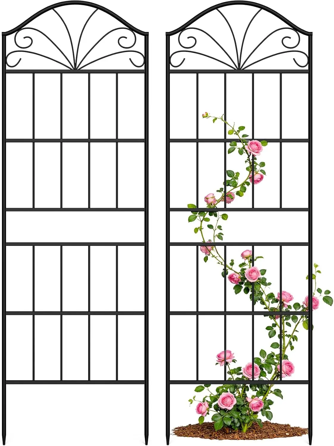 Metal Trellis for Climbing Plants Outdoor, 60 * 19.7 Inch Tall Garden Trellis with Black Rustproof Coating, Decorative Rose Trel
Metal Trellis for Climbing Plants Outdoor, 60 * 19.7 Inch Tall Garden Trellis with Black Rustproof Coating, Decorative Rose Trel