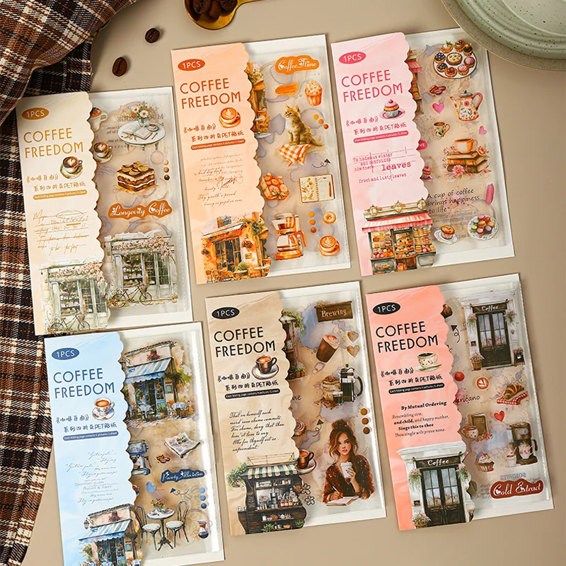 3 упаковки четырехкратных наклеек для домашних животных с кофейной тематикой, наборы сцен без вырезов, водонепроницаемые декоративные наклейки-планировщики для журналов и чехлов для телефонов 
3 упаковки четырехкратных наклеек для домашних животных с кофейной тематикой, наборы сцен без вырезов, водонепроницаемые декоративные наклейки-планировщики для журналов и чехлов для телефонов