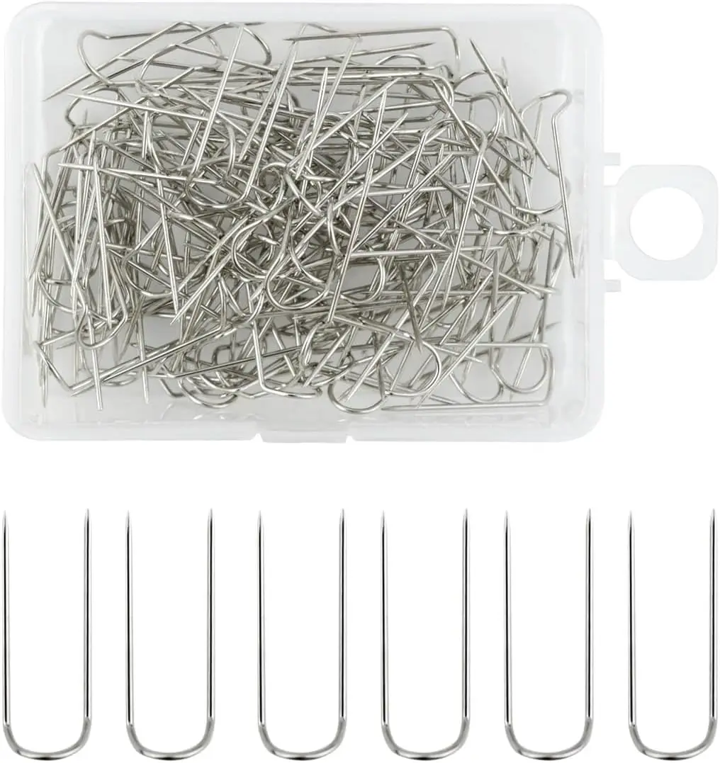 100 Pcs U Shaped Fork Pins for Sewing Double Blocking Pins for Jewelry Display Craft DIY Multipurpose Straight Pins
100 Pcs U Shaped Fork Pins for Sewing Double Blocking Pins for Jewelry Display Craft DIY Multipurpose Straight Pins