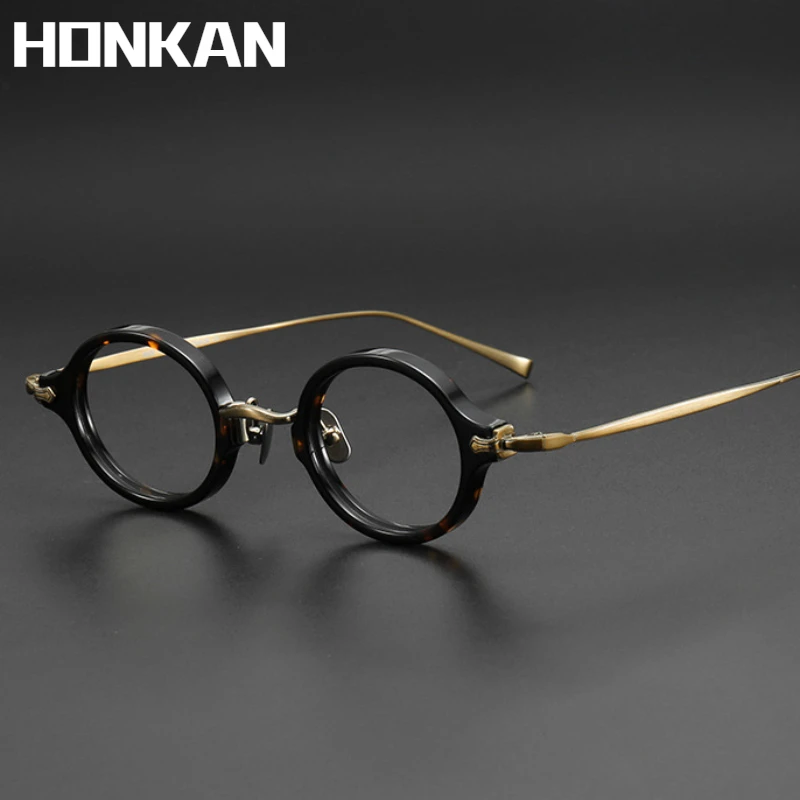 Premium Acetate Titanium Eyeglasses Frame Men Ultralight Round Small Glasses Frame Women Designer Luxury Brand Eyewear
Premium Acetate Titanium Eyeglasses Frame Men Ultralight Round Small Glasses Frame Women Designer Luxury Brand Eyewear