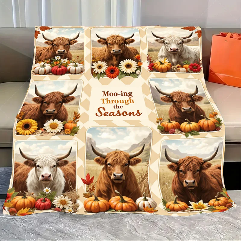 1pc Flannel Blanket "Cow Through Seasons Blanket - Autumn Farmhouse Style Cozy Throw"
1pc Flannel Blanket "Cow Through Seasons Blanket - Autumn Farmhouse Style Cozy Throw"