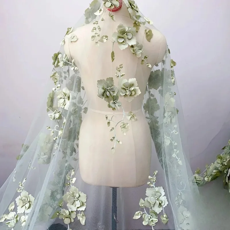 High Quality Wedding Dress Fabric: Multi-layer Three-dimensional Lace, Exquisite Embroidery and Bead Embellishment Accessories
High Quality Wedding Dress Fabric: Multi-layer Three-dimensional Lace, Exquisite Embroidery and Bead Embellishment Accessories