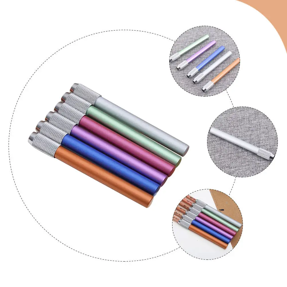 6Pcs Sturdy Metal Pencil Extenders Fine Craftsmanship Pencil Lengtheners for Students Artists Drawing Sketching Portable
6Pcs Sturdy Metal Pencil Extenders Fine Craftsmanship Pencil Lengtheners for Students Artists Drawing Sketching Portable