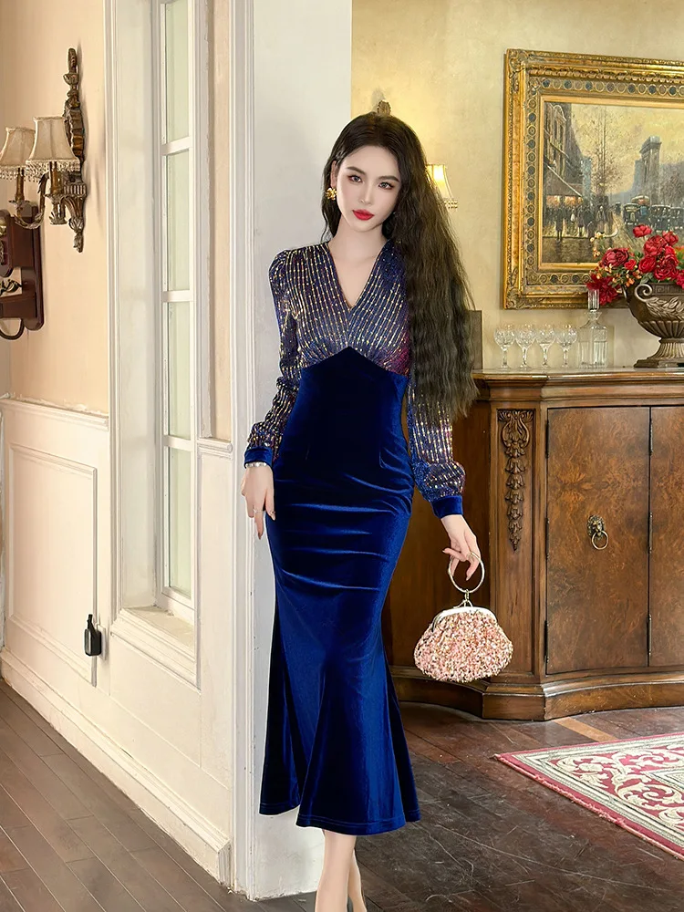 Coigarsam Elegant Dresses For Women 2024 New Office Lady Patchwork Solid Zipper High Waist Sequins V-Neck Rust Red Dress
Coigarsam Elegant Dresses For Women 2024 New Office Lady Patchwork Solid Zipper High Waist Sequins V-Neck Rust Red Dress