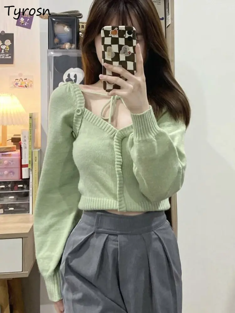 Pullovers Women Bandage Design All-match Slim Cropped Sexy Sweet Autumn Daily Leisure Cozy Korean Style Ladies Sweater Fashion
Pullovers Women Bandage Design All-match Slim Cropped Sexy Sweet Autumn Daily Leisure Cozy Korean Style Ladies Sweater Fashion