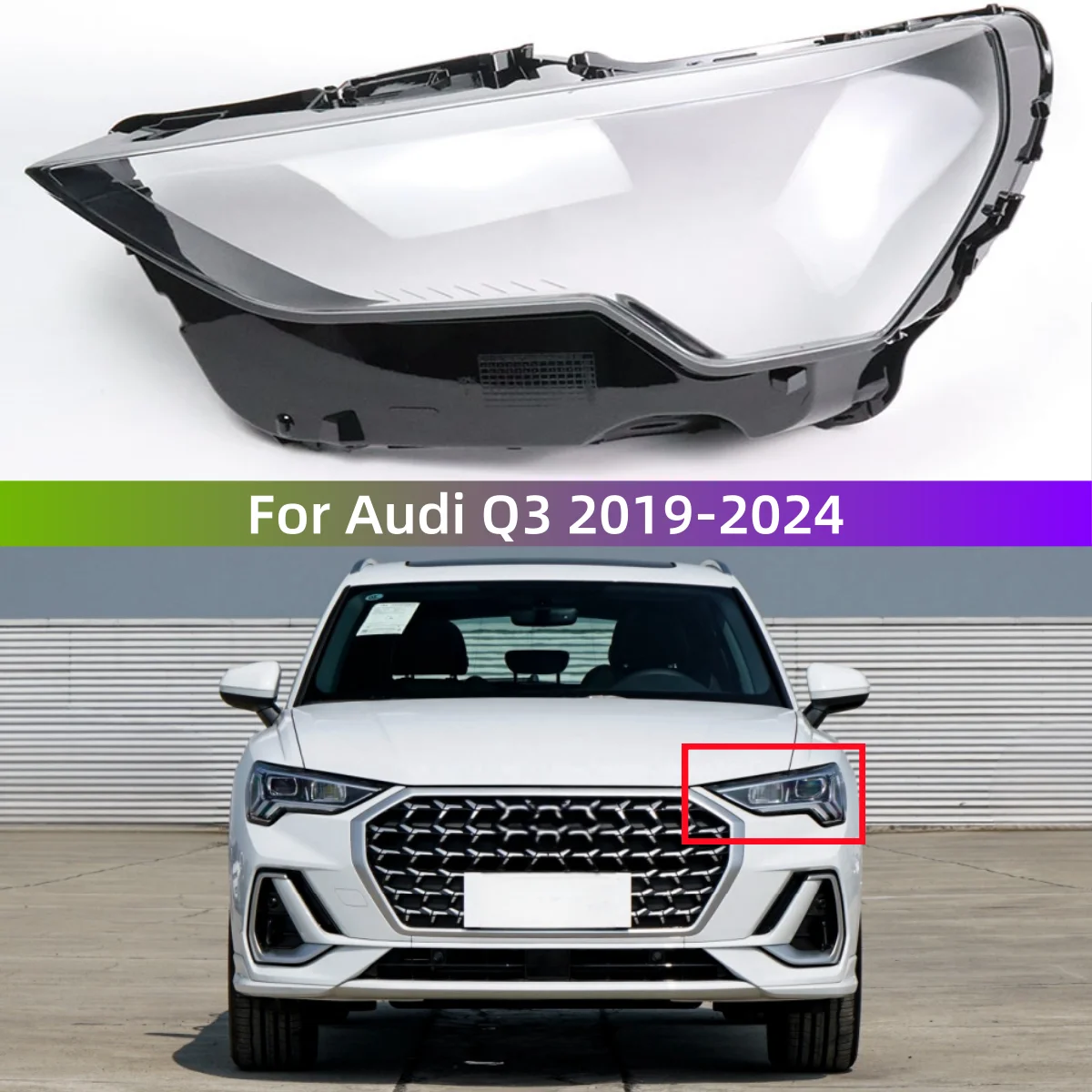 For Audi Q3 2019 2020 2021 2022 2023 2024 Car Front Headlight Cover Headlight Clear Lens Cover Glass Lens Shell
For Audi Q3 2019 2020 2021 2022 2023 2024 Car Front Headlight Cover Headlight Clear Lens Cover Glass Lens Shell