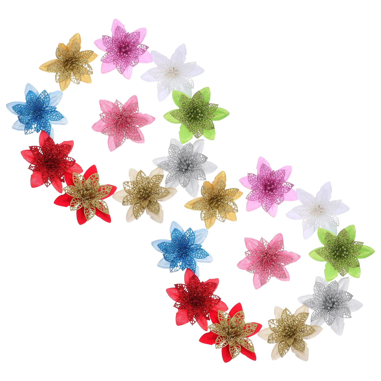 20Pcs Faux Poinsettia Flowers Artificial Christmas Decoration for Tree Wreath Realistic Xmas Ornaments Artificial Flowers 
20Pcs Faux Poinsettia Flowers Artificial Christmas Decoration for Tree Wreath Realistic Xmas Ornaments Artificial Flowers