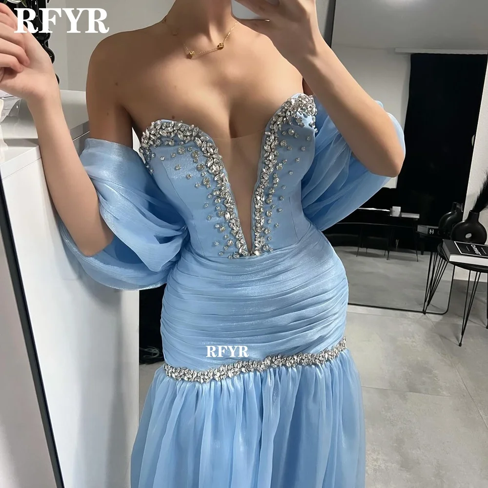 RFYR Prom Gown Pleated A Line Evening Gowns High Slit Party Gowns فساتين مناسبة رسمية Elegant Evening Dresses Customized
RFYR Prom Gown Pleated A Line Evening Gowns High Slit Party Gowns فساتين مناسبة رسمية Elegant Evening Dresses Customized