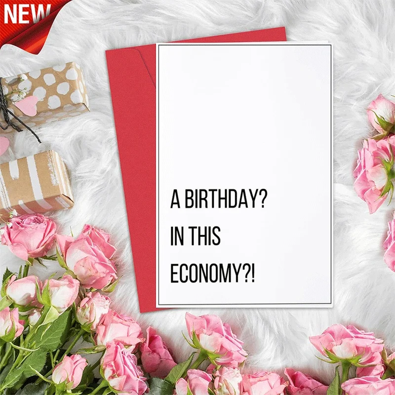 Funny Birthday Card, Sarcastic Economy Themed Birthday Greeting Card for Friend Family
Funny Birthday Card, Sarcastic Economy Themed Birthday Greeting Card for Friend Family