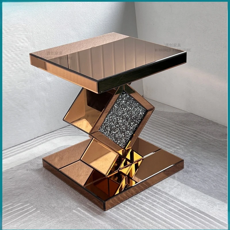Light luxury European mirror coffee table, corner table, glass entrance table, living room and bedroom crystal
Light luxury European mirror coffee table, corner table, glass entrance table, living room and bedroom crystal