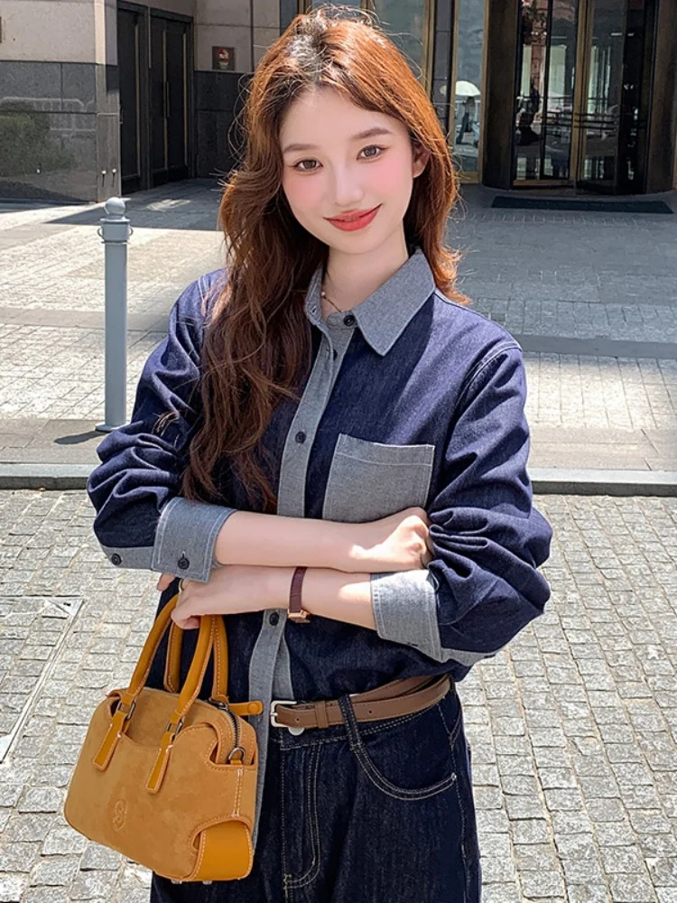 Retro Color Blo Denim Jaet Women's Spring Autumn Casual Sle Faionable Personalized Patchwork ort Length Jaet Top
Retro Color Blo Denim Jaet Women's Spring Autumn Casual Sle Faionable Personalized Patchwork ort Length Jaet Top