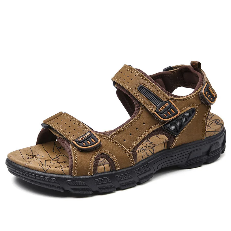 Summer Men's Sandals Thick Bottom Open Toe Top Layer Leather Men's Beach Shoe Soft Bottom Fashion Outdoor Casual Shoes
Summer Men's Sandals Thick Bottom Open Toe Top Layer Leather Men's Beach Shoe Soft Bottom Fashion Outdoor Casual Shoes