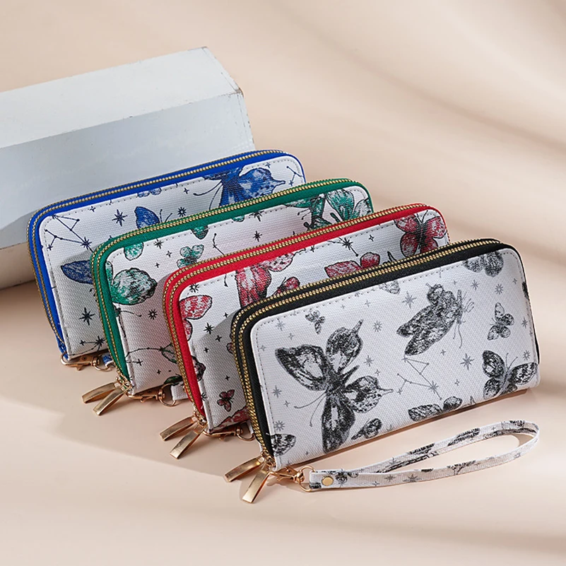 Western Butterfly Embossed PU Leather Long Women Wallet Large Capacity Double Zipper Coin Purse
Western Butterfly Embossed PU Leather Long Women Wallet Large Capacity Double Zipper Coin Purse