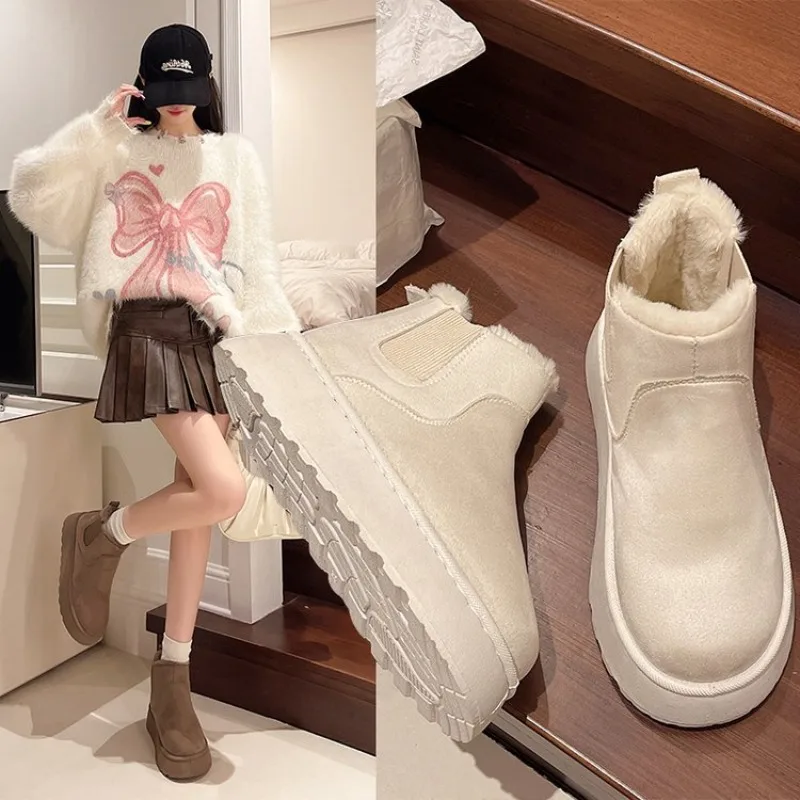Women Short Plush Warm Snow Boots Winter Casual Shoes Fur Ankle Boots Flats Ladies Shoes Botas 36-44 Flats Platform Ladies Shoes
Women Short Plush Warm Snow Boots Winter Casual Shoes Fur Ankle Boots Flats Ladies Shoes Botas 36-44 Flats Platform Ladies Shoes